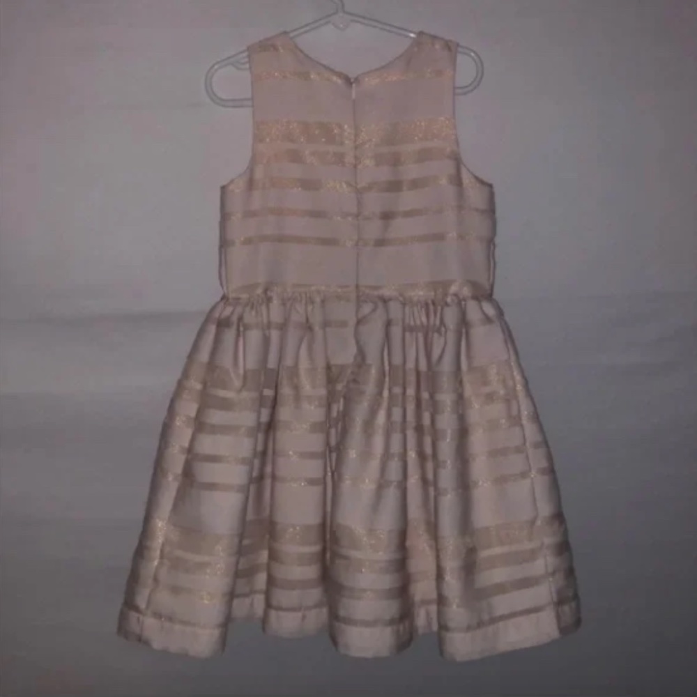 Kid's Tahari Pink Striped Formal Dress - Picture 7 of 10